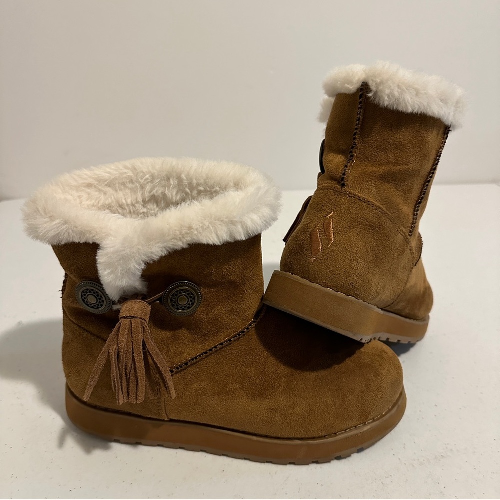 Skechers Keepsakes Tribute Fur Fringe Comfort Women's Boots US Size 6 Brown